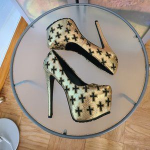 Privileged Shoes Pottre Gold Toe Black Cross hills